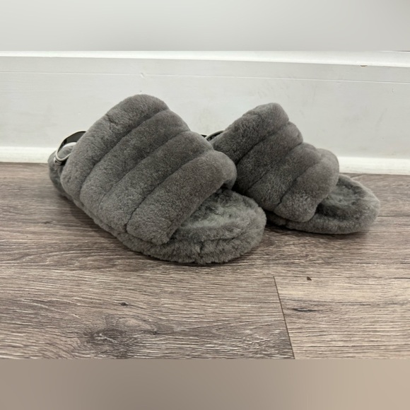 UGG Shoes - UGG Women's Fluff Yeah Slipper Charcoal, Size 9